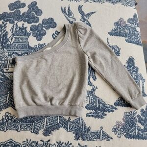 ALC One Shoulder Puff Sleeve Sweatshirt Small